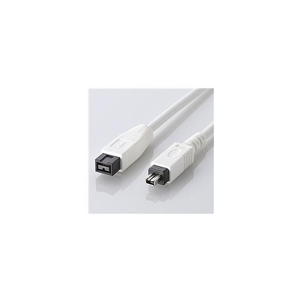 ELECOM IE-941WH IEEE1394b/ FireWire�P�[�u�� 9pin-4pin/ 1.0m