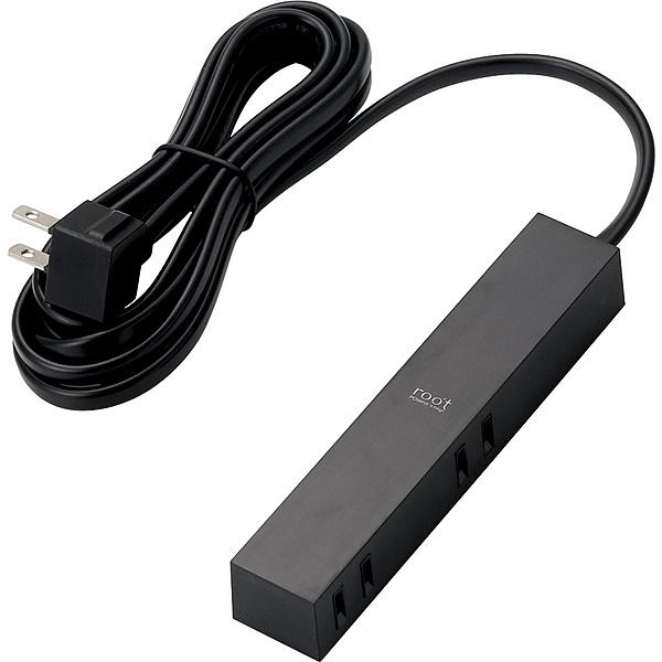 ELECOM AVT-D3-2425BK �f�U�C���^�b�v/ roo`t/ 4��/ 2.5m/ �u���b�N