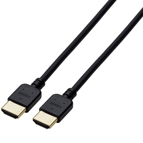 ELECOM CAC-HD14EY20BK HDMI�P�[�u��/ �C�[�T�l�b�g�Ή�/ ���炩/ Ver.1.4/ 2.0m/ �u���b�N