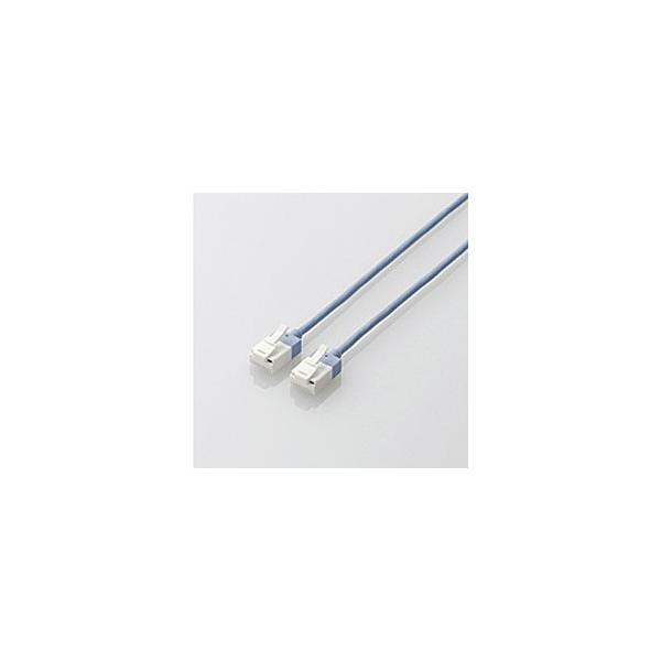 ELECOM LD-GPASST/BU100 LANP[u/ CAT6A/ X[p[X/ ܐ܂h~/ 10m/ u[