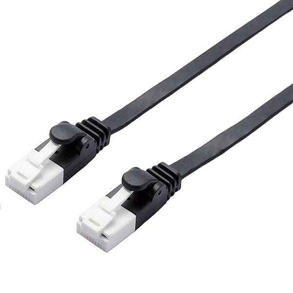 ELECOM LD-GFAT/BK30 LANP[u/ CAT6A/ ܐ܂h~/ tbg/ 3m/ ubN