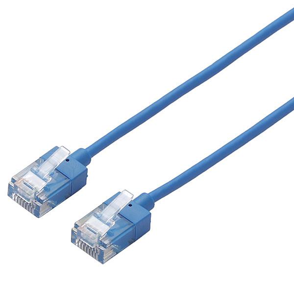 ELECOM LD-GPASS/BU1 LAN�P�[�u��/ CAT6A/ �X�[�p�[�X����/ 1m/ �u���[
