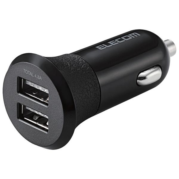 ELECOM MPA-CCU10BK �V�K�[�`���[�W���[/ 2USB�|�[�g(��������)/ 4.8A/ �u���b�N