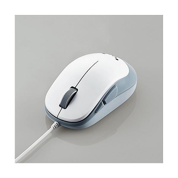 ELECOM M-Y9UBWH BlueLED�}�E�X/ EPRIM/ �L��/ 5�{�^��/ �z���C�g