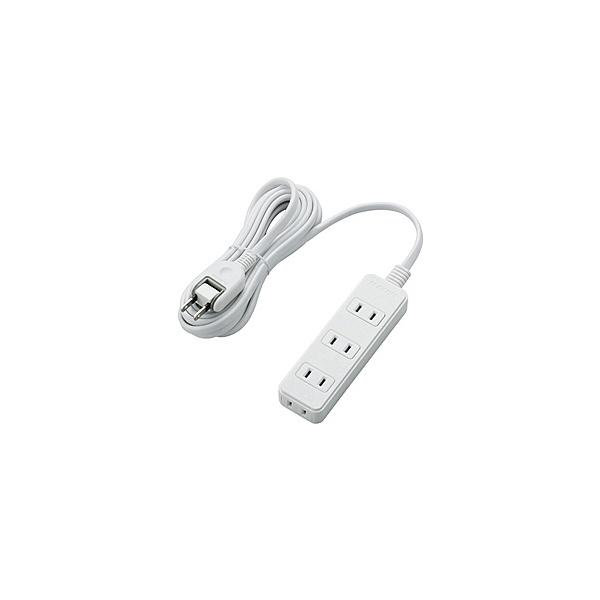 ELECOM T-S02-2430WH �d���^�b�v/ �X�C���O�v���O/ 4��/ 3m/ �z���C�g