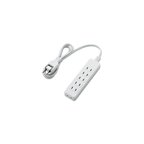 ELECOM T-S02-2610WH �d���^�b�v/ �X�C���O�v���O/ 6��/ 1m/ �z���C�g