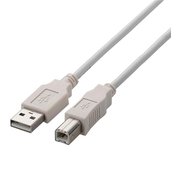 ELECOM U2C-BN15WH USB2.0P[u/ A-B^Cv/ m[}/ 1.5m/ zCg
