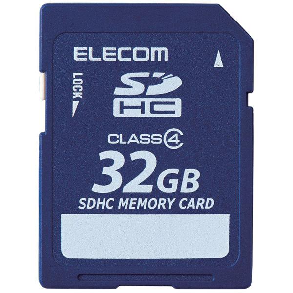 ELECOM MF-FSD032GC4R SDHC�J�[�h/ �f�[�^�����T�[�r�X�t/ Class4/ 32GB