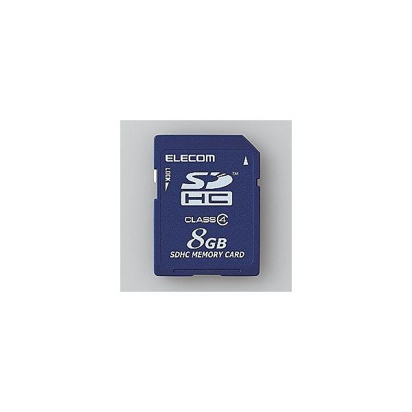 ELECOM MF-FSD008GC4/H SDHC�J�[�h/ Class4/ 8GB/ �@�l��p/ �ȈՃp�b�P�[�W