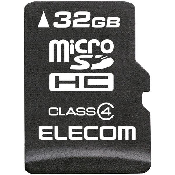 ELECOM MF-MSD032GC4R microSDHCJ[h/ f[^T[rXt/ Class4/ 32GB