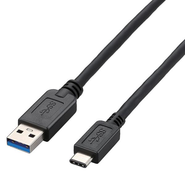 ELECOM USB3-AC05BK USB3.1P[u/ A-C^Cv/ m[}/ 0.5m/ ubN