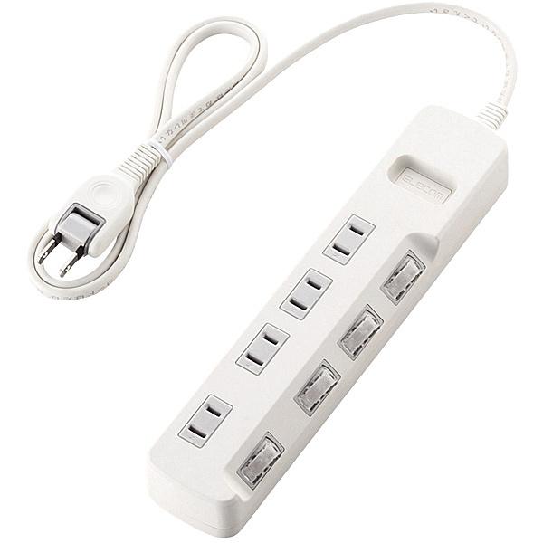 ELECOM T-E5A-2410WH �ȃG�l�^�b�v/ �ʃX�C�b�`/ 4��/ 1.0m/ �z���C�g