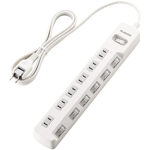ELECOM T-E7A-2620WH �ȃG�l�^�b�v/ �ꊇ&amp;�ʃX�C�b�`/ 6��/ 2.0m/ �z���C�g