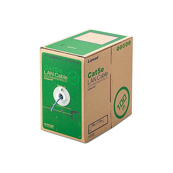 ELECOM LD-CT2/BU100/RS RoHSΉLANP[u/ CAT5E/ 100m/ u[/ ȈՃpbP[W