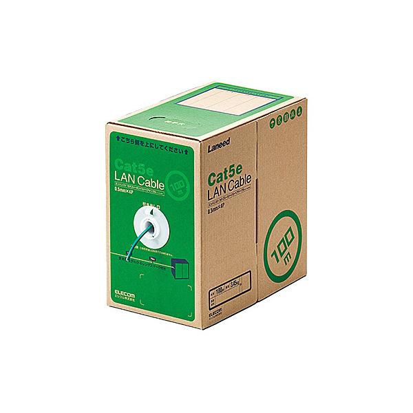 ELECOM LD-CT2/DG100/RS RoHSΉLANP[u/ CAT5E/ 100m/ _[NO[/ ȈՃpbP[W