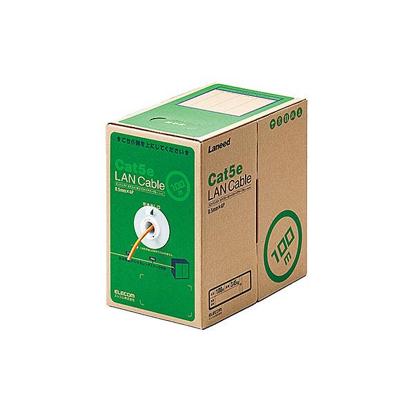 ELECOM LD-CT2/DR100/RS RoHSΉLANP[u/ CAT5E/ 100m/ IW/ ȈՃpbP[W
