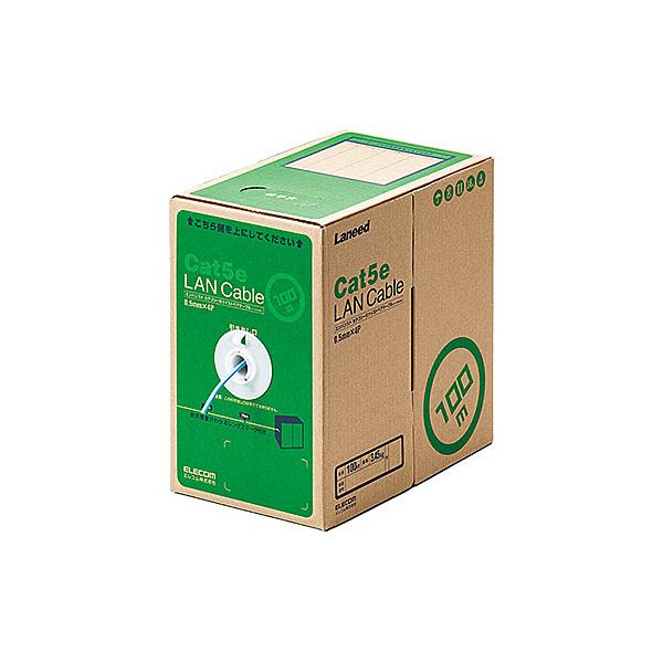 ELECOM LD-CT2/LB100/RS RoHSΉLANP[u/ CAT5E/ 100m/ Cgu[/ ȈՃpbP[W