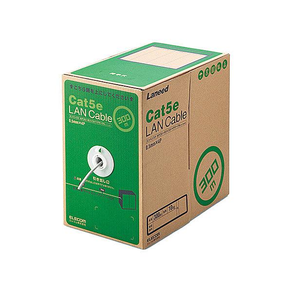 ELECOM LD-CT2/LG300/RS RoHS�Ή�LAN�P�[�u��/ CAT5E/ 300m/ ���C�g�O���[/ �ȈՃp�b�P�[�W