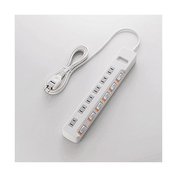 ELECOM T-K5B-2625WH �ȃG�l�^�b�v/ �����ʃX�C�b�`/ ���K�[�h�t/ 6��/ 2.5m/ �z���C�g