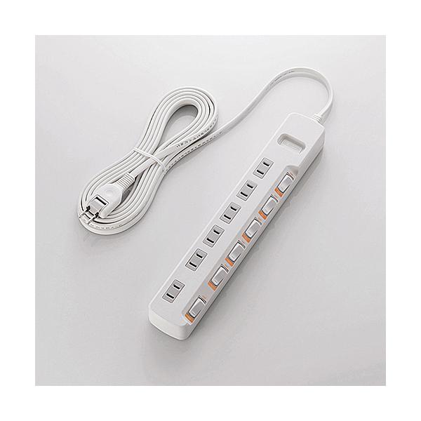 ELECOM T-K5B-2650WH �ȃG�l�^�b�v/ �����ʃX�C�b�`/ ���K�[�h�t/ 6��/ 5m/ �z���C�g