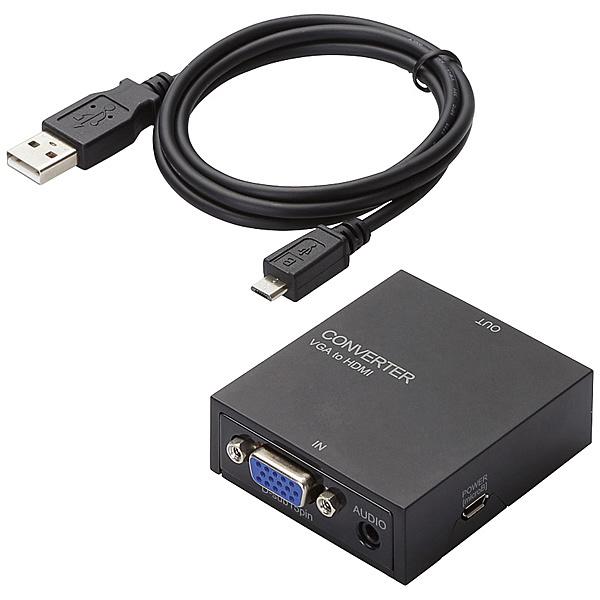 ELECOM AD-HDCV03 �A�b�v�X�L�����R���o�[�^�[/ 3.5��/ VGA-HDMI/ HDMI1.3