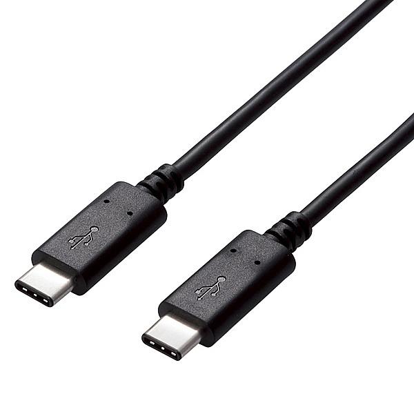 ELECOM U2C-CC5P30NBK USB2.0P[u/ C-C^Cv/ Fؕi/ USB Power DeliveryΉ/ 5Ao/ 3.0m/ ubN