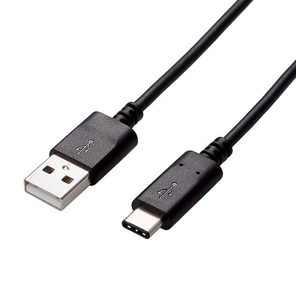 ELECOM U2C-AC30NBK USB2.0P[u/ A-C^Cv/ Fؕi/ 3.0m/ ubN