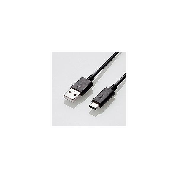 ELECOM USB3-AC10NBK USB3.1P[u/ Gen2/ A-C^Cv/ Fؕi/ 3Ao/ 1.0m/ ubN