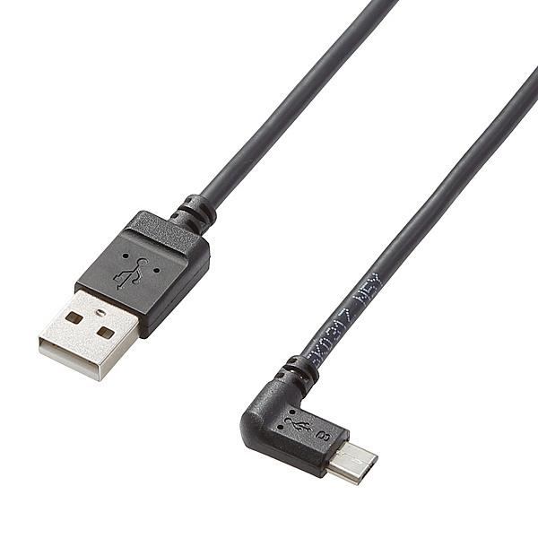 ELECOM TB-AMBXL2U12BK ^ubgpmicroUSBP[u/ [dʐMΉ/ L/ 2Ao/ A-microB/ USB2.0/ ubN/ 1.2m