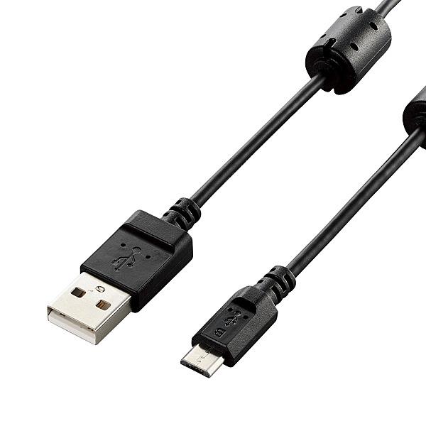 ELECOM DGW-AMBF15BK fWJpUSBP[u/ microB/ tFCgRA/ 1.5m/ ubN