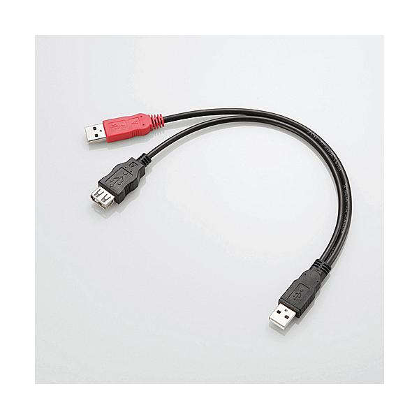 ELECOM USB-AAE5DPBK �_�u���p���[USB2.0�P�[�u��/ Y��/ A���X/ �u���b�N/ �ȈՃp�b�P�[�W