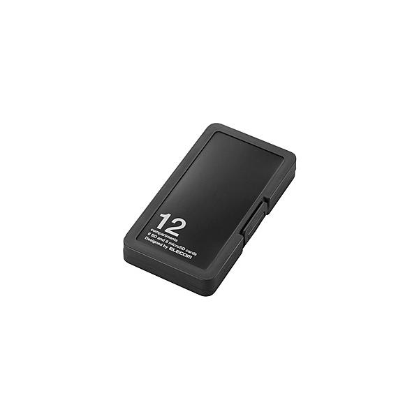 ELECOM CMC-SDCPP12BK J[hP[X/ CfbNX䎆t/ SD6+microSD6[/ ubN