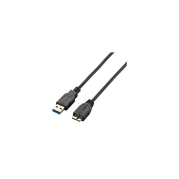 ELECOM USB3-AMBX20BK ɍUSB3.0P[u(A-microB)/ 2.0m/ ubN