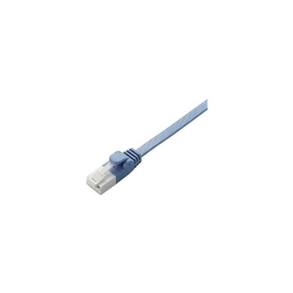 ELECOM LD-GFT/BU100 EU RoHS�w�ߏ��� �c���܂�h�~�t���b�gLAN�P�[�u��(Cat6)/ 10.0m/ �u���[