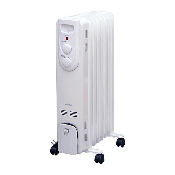 未使用品 オイルヒーター アイリスオーヤマIOH-1208KS オイルヒーター ストレートフィン 温度調節3段階 IOH-1208KS-W