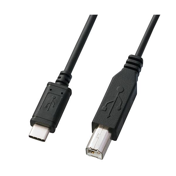 �T�����T�v���C KU-CB10 USB2.0 Type C-B�P�[�u���i1m�E�u���b�N�j