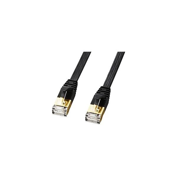 �T�����T�v���C KB-FLU7-02BK CAT7�E���g���t���b�gLAN�P�[�u���i2m�E�u���b�N�j