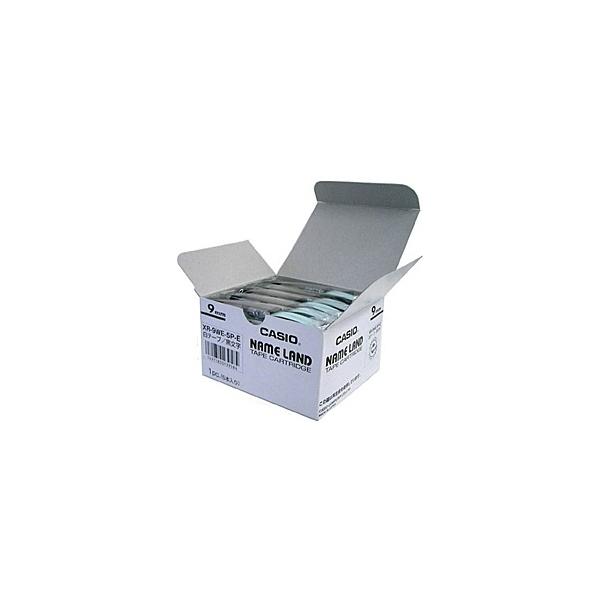 CASIO XR-9WE-5P-E �l�[�������h�p�X�^���_�[�h�e�[�v 9mm ��/ ������ 5�p�b�N