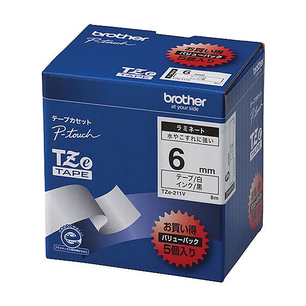 (�u���U�[����) �s�[�^�b�` ���~�l�[�g�e�[�v TZe-211V ��6mm (������/ ��/ ����5�{�p�b�N)