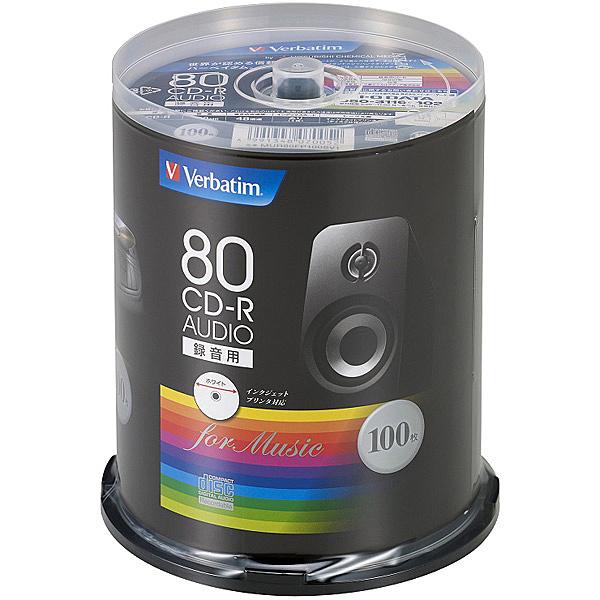 Verbatim MUR80FP100SV1 CD-R (Audio) 1L^p 700MB 80 48{ 100XshP[X100P CNWFbc