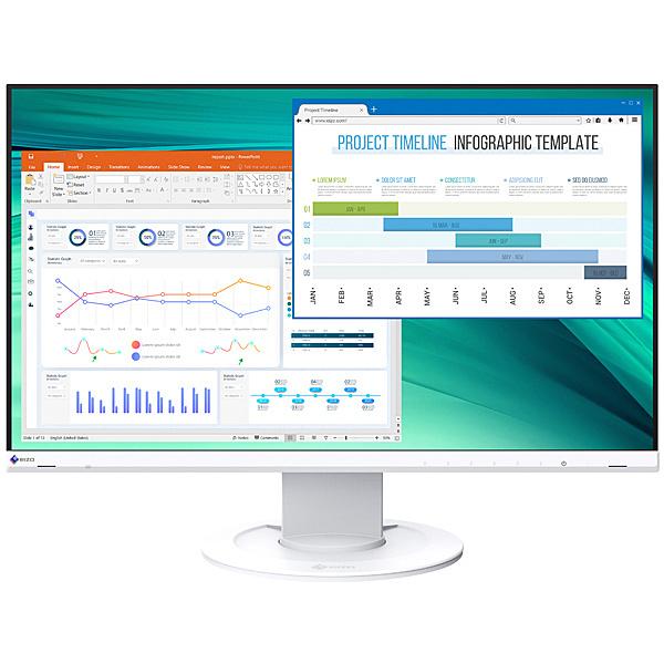 EIZO EV2460-WT tfBXvC 23.8^/ 1920×1080/ DVIAHDMIADisplayPort/ zCg/ Xs[J[F