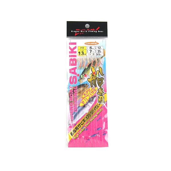 マルシン漁具（DRAGON） ドラゴン 船サビキ 赤 針13号−ハリス5号