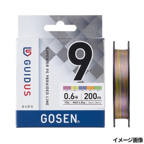 GOSEN（ゴーセン） ガイダス PE×9 200m 0.6号 マルチカラー GMG952006