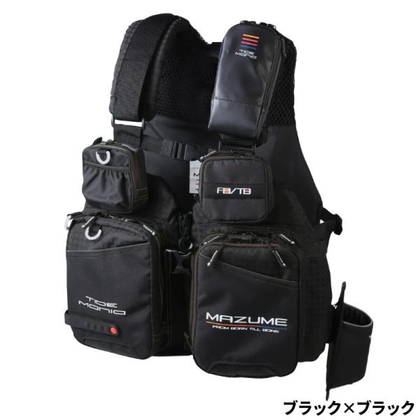 オレンジブルー ライフジャケット マズメ タイドマニア フリー