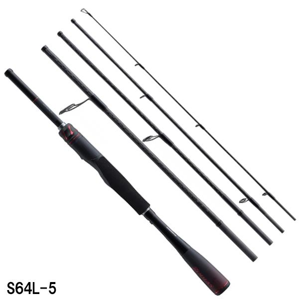 ZODIAS 　シマノゾディアス　S64L-5パックロッド　仕舞寸法43.1cm シマノ（SHIMANO） バスロッド ゾディアス (パックロッド) S64L-5