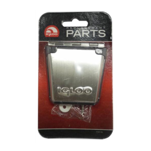 IGLOO（イグルー） |イグロークーラー専用ステンレス製のフタ止めパーツです。お手持ちのイグロークーラのデザイン性、フロントラッチ部の耐久性がアップします。 TKM-03-01-07 00020018