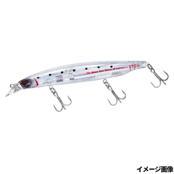 ダイワ  ●カラー:クリアアデルケイムラシラス ●全長:125mm ●自重:22.9g ●タイプ:スローシンキング ●レンジ:約50cm-約140cm ●アクション:タイトウォブンロール ●フック:極太軸#6 ●リング:#4 ●飛距離:Ma...