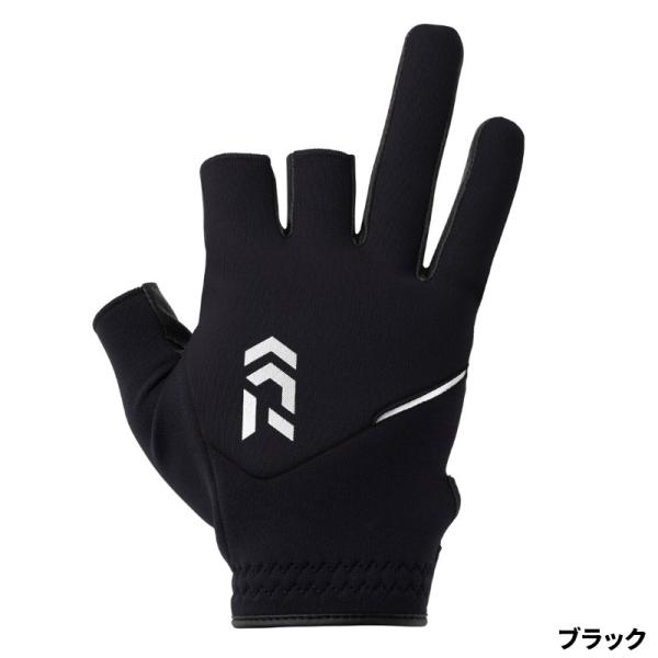 ダイワ  甲には保温性のあるアルミコーティングのクロロプレンを採用し、掌にはグリップ力/耐久性のある合成皮革を採用。 手の感度を生かすため、縫い目を最小限に抑えた仕様。 ●カラー:ブラック ●サイズ:L ●素材1:[甲] 本体/クロロプレン...
