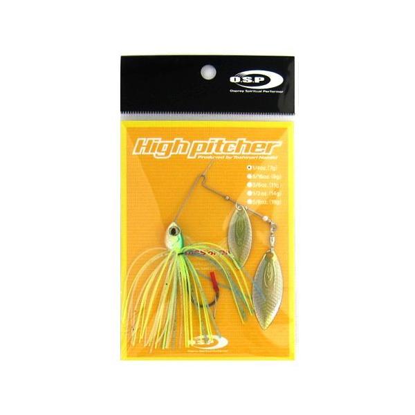 【現品限り】 オーエスピー スピナーベイト ハイピッチャー 1/4oz DW S61 ゴーストチャートブルーバック【ゆうパケット】