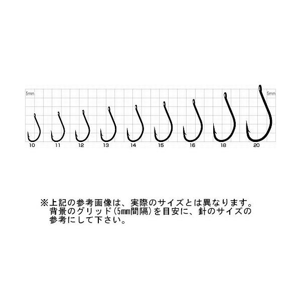 ささめ針 カン付丸セイゴ RI−05 13号 14本入 ブラック